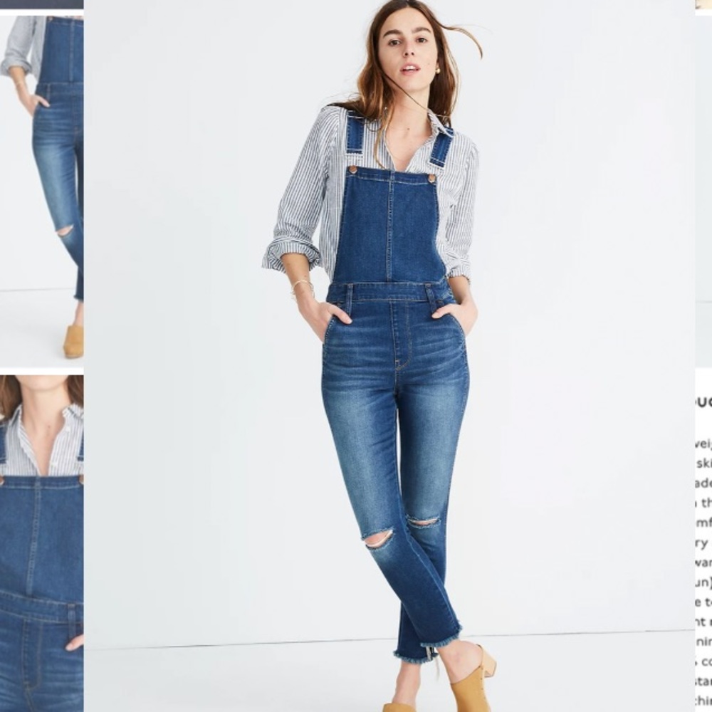 Madewell Roadtripper Overalls in Brodie Wash - XL